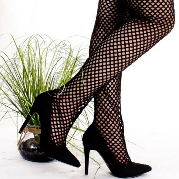 Shoes - Fish net thigh highs
